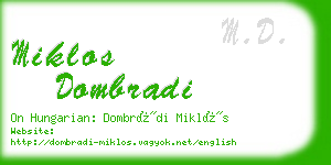 miklos dombradi business card